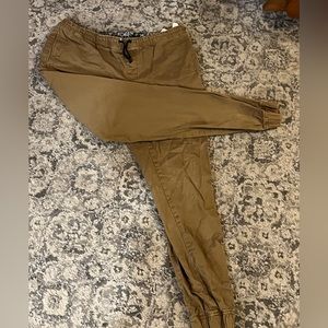 Large Jogger Khakis; Tie-able Waist Band